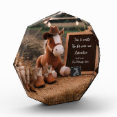 Country Cowboy Pferd Schwangerschaft Ankündigung Fotoblock (Links)