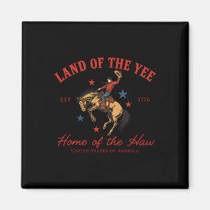 Country Cowboy Rodeo Patriotisches USA Western Lan Magnet