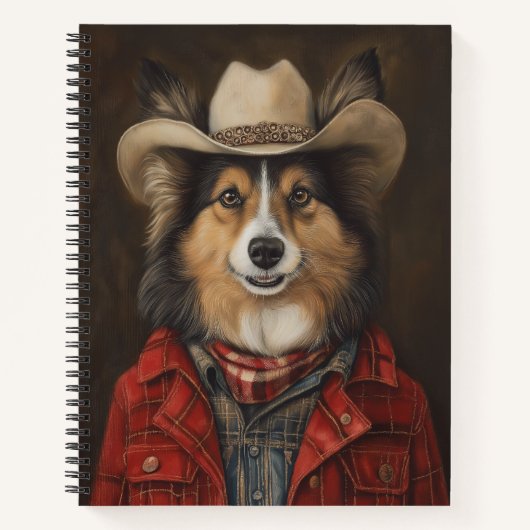 Country Cowboy Shetland Sheepdog | Sheltie Notizblock (Vorderseite)