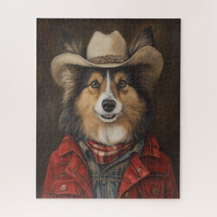 Country Cowboy Shetland Sheepdog   Sheltie Puzzle
