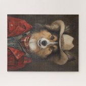 Country Cowboy Shetland Sheepdog | Sheltie Puzzle (Horizontal)
