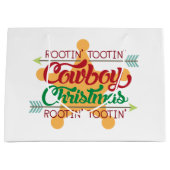 Country Cowboy Weihnachts-Party Große Geschenktüte (Vorderseite)
