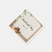 Country Cowboy Western Hochzeitcocktail Napkin Serviette (Ecke)