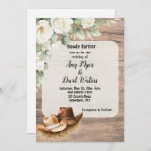 Country Cowboy Western Hochzeitseinladung Einladung (Vorne/Hinten)