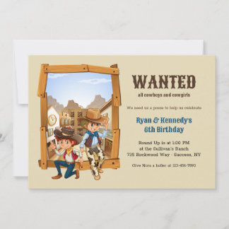 Country Cowboys Einladung zur Geburtstagsfeier