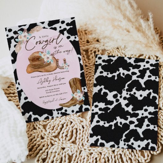 Country Cowgirl Babydusche Einladung