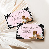 Country Cowgirl Diaper Raffelkarten Begleitkarte