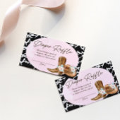 Country Cowgirl Diaper Raffelkarten Begleitkarte