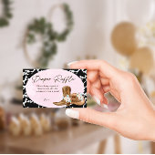 Country Cowgirl Diaper Raffelkarten Begleitkarte