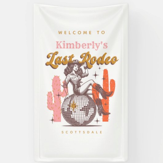 Country Cowgirl Last Rodeo Junggeselinnen-Abschied Banner