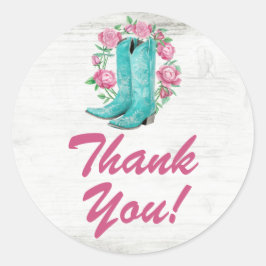 Country Cowgirl Stiefel Shabby Rose Wood Vielen Da Runder Aufkleber