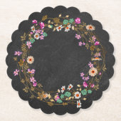 Country Cowgirl Style Blumenkreide Art Motif Untersetzer (Vorderseite)