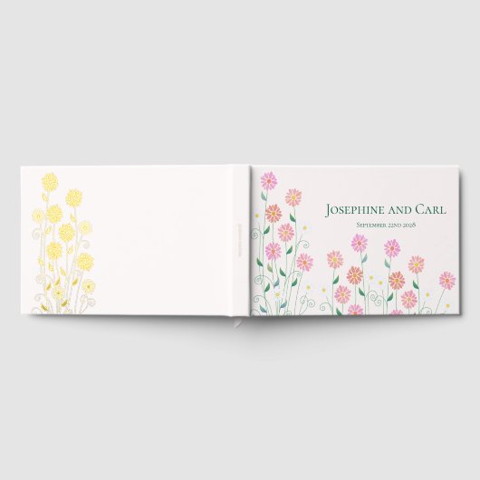 Country Daisies Simple Niedlich Wedding Gästebuch (Voll)
