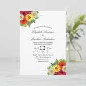 Country Daisies Wedding Einladung (Stehend Vorderseite)