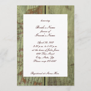 Country Daisy Barn Wood Bridal Dusche Einladung