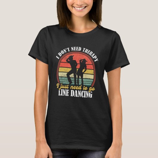 Country Dance Funny Line Dancing Line Dancing T-Shirt (Vorderseite)