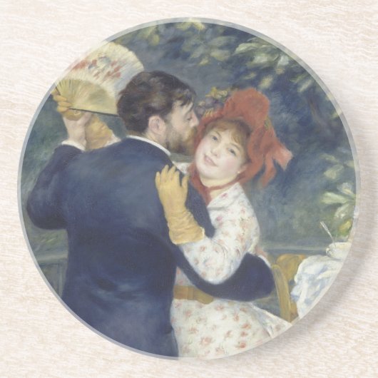 Country Dance - Renoir Impressionist Malerei Getränkeuntersetzer (Vorne)