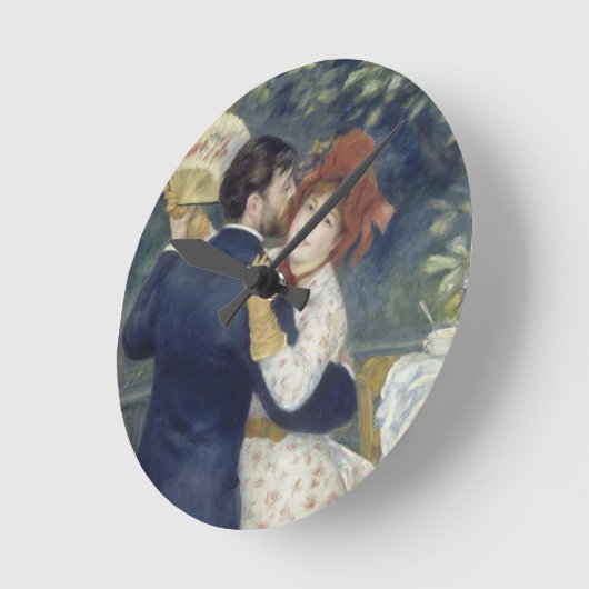 Country Dance - Renoir Impressionist Malerei Runde Wanduhr (Winkel)
