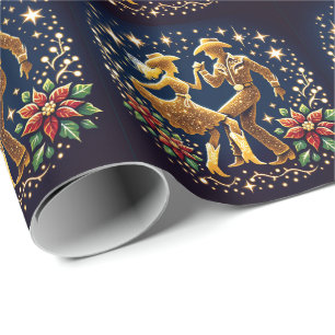 Country Dancers Square Dancers Weihnachten Geschenkpapier
