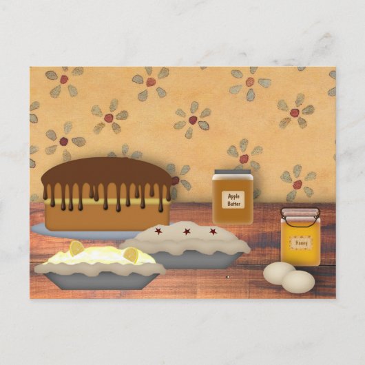Country Desserts Rezept Card Postkarte (Vorderseite)
