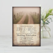 Country Dirt Road Rustic Zaun Post Hochzeit Einlad Einladung (Stehend Vorderseite)