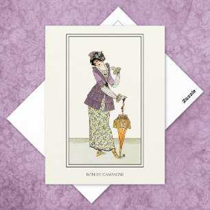 Country Dress French Journal des Dames Postkarte