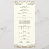 Country Elegance Burlap Floral Wedding Programm (Rückseite)