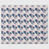 Country Elegance in Navy Geschenkpapier (Flach)