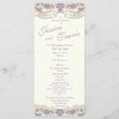 Country Elegance Lavender Floral Wedding Programm (Vorderseite)