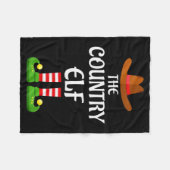 Country Elf Family Matching Group Christmas Cowboy Fleecedecke (Vorderseite (Horizontal))