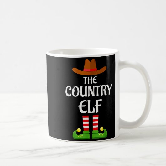 Country Elf Family Matching Group Christmas Cowboy Kaffeetasse (Rechts)