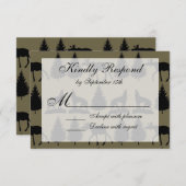 Country Elve Wildlife Wedding RSVP Cards (Vorne/Hinten)