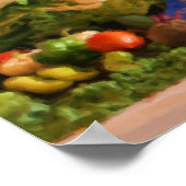 Country Fair Gemüse Preis Pastelmalerei Poster (Ecke)