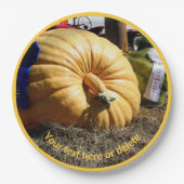Country Fair Prize Pumpkin Personalisiertes Party Pappteller (Vorderseite)