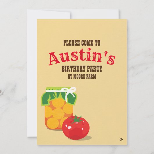 Country Fair Still Life Einladung (Rückseite)