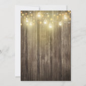 Country Fairy Lights Rustikale Hochzeit im Herbst Einladung (Rückseite)