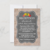 Country Fall Music Sheet Empfang Einladung (Vorderseite)