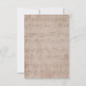 Country Fall Music Sheet Empfang Einladung (Rückseite)