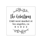 Country Family Script Botanische Rücksendeadresse Gummistempel (Prägung)