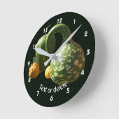 Country Fancy Gourds Personalized Runde Wanduhr (Winkel)