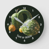 Country Fancy Gourds Personalized Runde Wanduhr (Vorderseite)