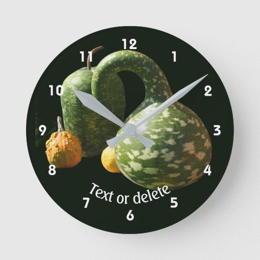 Country Fancy Gourds Personalized Runde Wanduhr (Vorderseite)