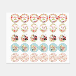 Country Farm Animals Candy Kisses Label Etiketten