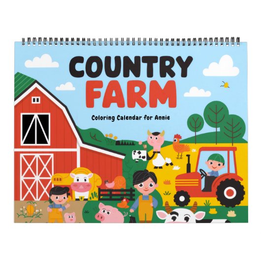 Country Farm Coloring Calendar Kalender (Titelbild)