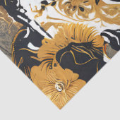 Country Farm Gold und Black Rooster Seidenpapier (Detail)