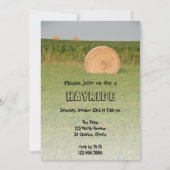 Country Farm Hay Bale Hayride Einladung (Vorderseite)