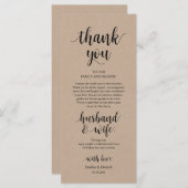 Country Farm Kraft, Place Setting Dankeschön Karte (Vorne/Hinten)