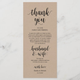 Country Farm Kraft, Place Setting Dankeschön Karte