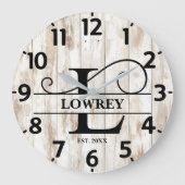 Country Farm L Monogram Große Wanduhr (Vorderseite)