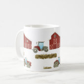 Country Farm Life Traktor Hay Bales Kaffeetasse (Vorderseite Links)